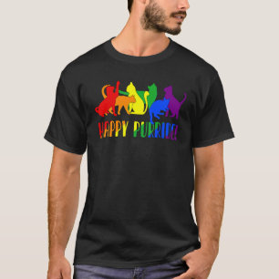 Happy Purride Cat Kitten Pride LGBT Monat T-Shirt