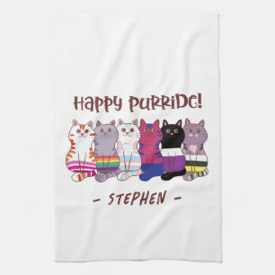 Happy Purride - LGBTQ Pride Cats Geschirrtuch