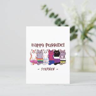 Happy Purride - LGBTQ Pride Cats Postkarte
