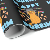 Happy Purrim Purim Cat Jüdischer Urlaub Geschenkpapier (Rolleneckpunkt)