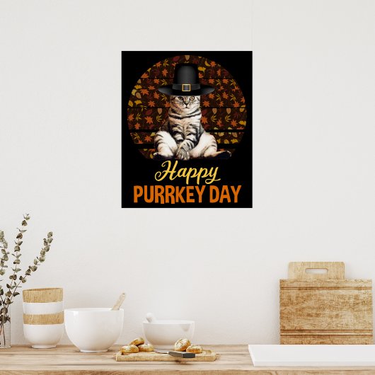 Happy Purrkey Day Poster (Küche)