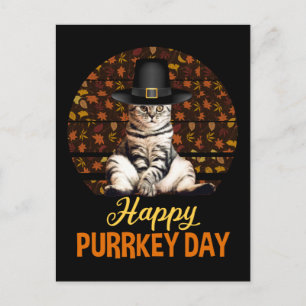 Happy Purrkey Day Postkarte
