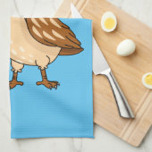 Happy quail mit Eiern Cartoon Geschirrtuch (Viertel Falte)