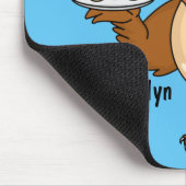 Happy quail mit Eiern Cartoon Mousepad (Ecke)