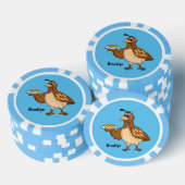 Happy quail mit Eiern Cartoon Pokerchips (Stapel)