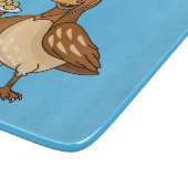 Happy quail mit Eiern Cartoon Schneidebrett (Ecke)