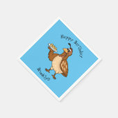 Happy quail mit Eiern Cartoon Serviette (Ecke)