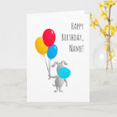 Happy Quarantäne Geburtstag Hund Welpen Karte (Gelbe Blume)