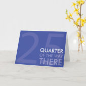 Happy Quarter Century Geburtstagskarte Karte (Gelbe Blume)