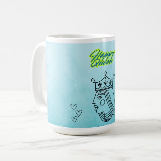 Happy Queen Kaffeetasse (Vorderseite Links)