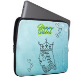 Happy Queen Laptopschutzhülle (Vorne Rechts)
