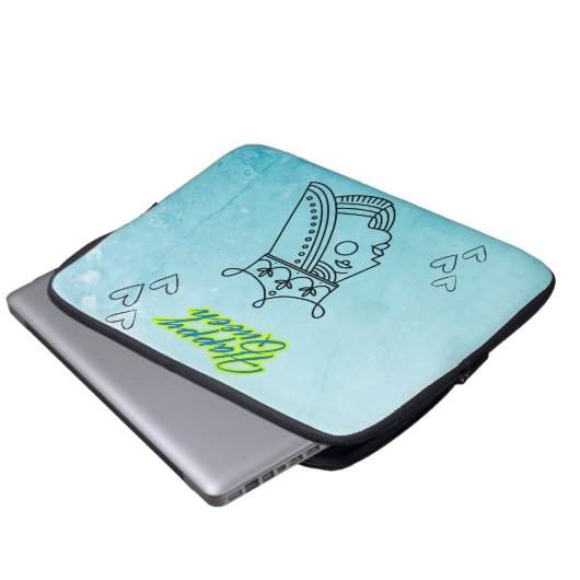 Happy Queen Laptopschutzhülle (Vorne Knopf)