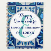 Happy Quinceanera Sondergeschenk personalisiertes Planer (Vorderseite)