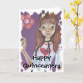 HAPPY QUINCENERA KARTE (Gelbe Blume)