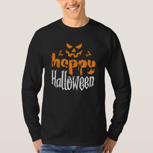 Happy Quote Halloween Beer Party T-Shirt (Vorderseite)