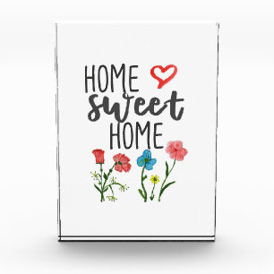 Happy Quote Zuhause Sweet Zuhause Blume Fotoblock