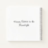 Happy Rabbit im Mondschein Notizblock (Rückseite)