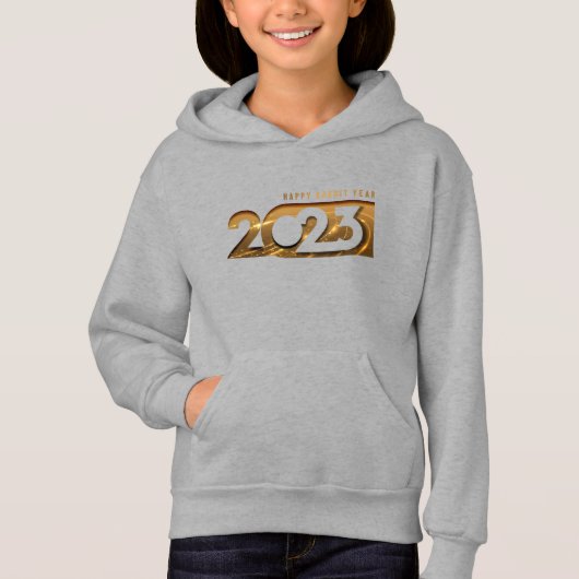 Happy Rabbit Year 2023 (2) | Kids Pullover Hoodie (Vorderseite)