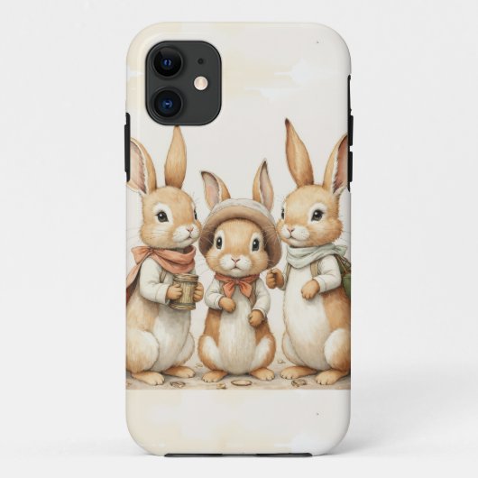 Happy Rabbits  Case-Mate iPhone Hülle (Rückseite)