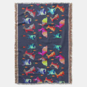 Happy Rabbits Decke (Vorderseite Vertikal)