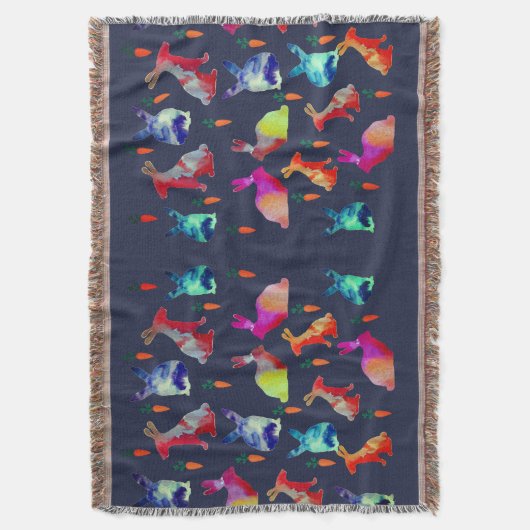 Happy Rabbits Decke (Vorderseite Vertikal)