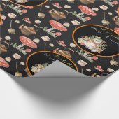 Happy Raccoon Anpassen von Text und Farbe Geschenkpapier (Ecke)