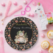 Happy Raccoon Anpassen von Text und Farbe Pappteller (Party)