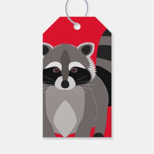 Happy Raccoon Day Racoon Weihnachten Geschenkanhänger (Vorderseite)