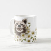 Happy raccoon in daisis kaffeetasse (Vorderseite Links)