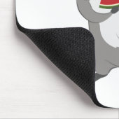 Happy raccoon mit Wassermelone Mousepad (Ecke)