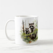 Happy Raccoons Woodland Scene Kaffeetasse (Links)