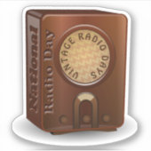 Happy Radio Day Aufkleber (Vorderseite)