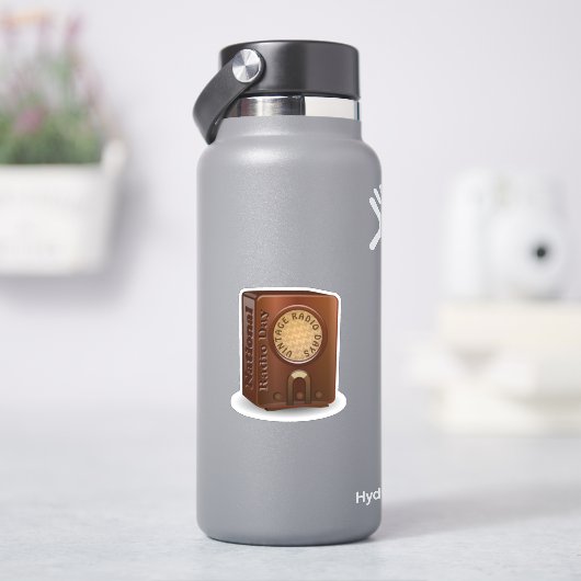 Happy Radio Day Aufkleber (HydroFlask)