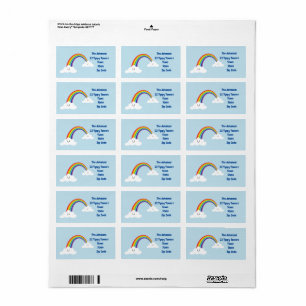 Happy Rainbow Address Label, farbiges Postfach Adressaufkleber