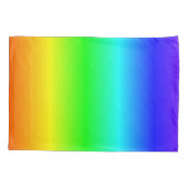 Happy Rainbow Colors Gradient Stripes Kissenbezug (Rückseite-Links)