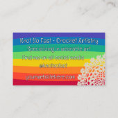 Happy Rainbow Crochet Business Card Visitenkarte (Rückseite)