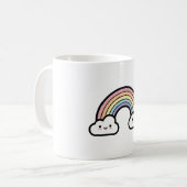 Happy Rainbow – Cute Kawaii Illustration Kaffeetasse (Vorderseite Links)