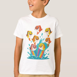Happy Rainbow Fish Kids Tee