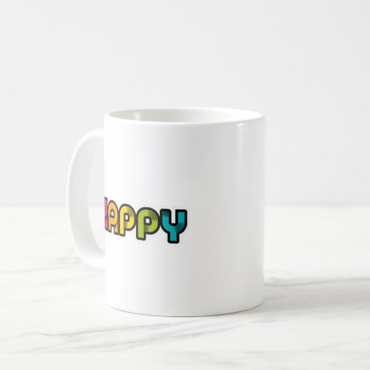 Happy Rainbow Kaffeetasse (Vorderseite Links)