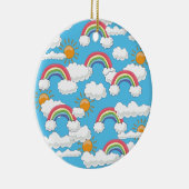 Happy Rainbow Keramik Ornament (Rechts)
