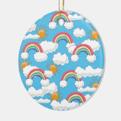 Happy Rainbow Keramik Ornament (Links)