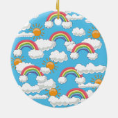 Happy Rainbow Keramik Ornament (Hinten)