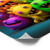 Happy Rainbow Lächelnde Kreaturen Poster (Ecke)