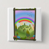 Happy Rainbow Landscape Button (Vorderseite)
