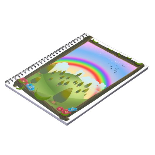 Happy Rainbow Landscape Notizblock (Linke Seite)