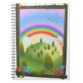 Happy Rainbow Landscape Notizblock (Vorderseite)