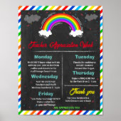 Happy Rainbow Lehrer-Woche Poster (Vorne)