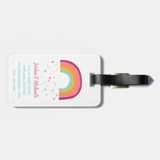 Happy Rainbow Magic Gepäckanhänger (Rückseite horizontal)