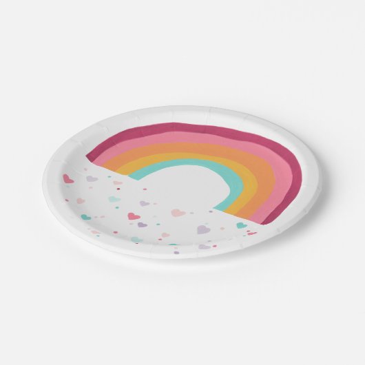 Happy Rainbow Magic Pappteller (Schrägansicht)