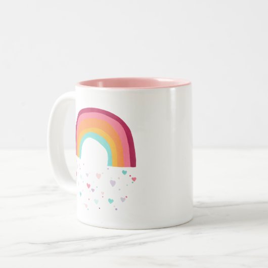 Happy Rainbow Magic Zweifarbige Tasse (Vorderseite Links)